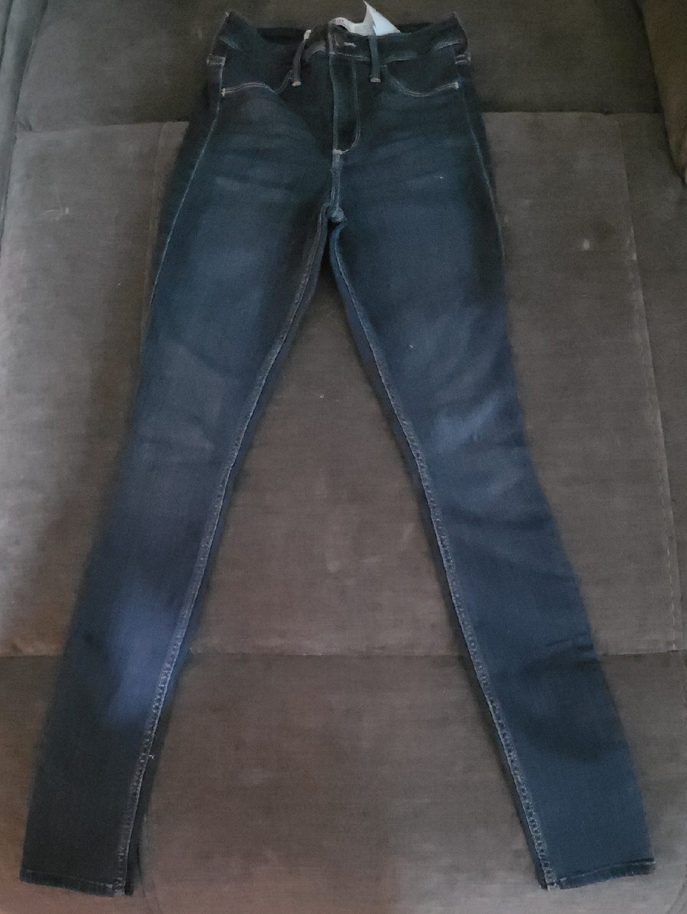 Hollister Dark Blue Women's Skinny Jeans - Stretch Waistband